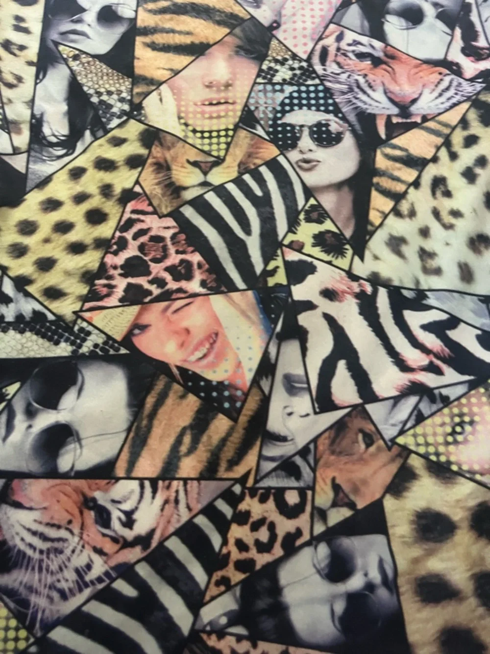 Sleeveless Multi-Print Mini Dress in Mixed Animal & Face Print - Picture 2 of 4